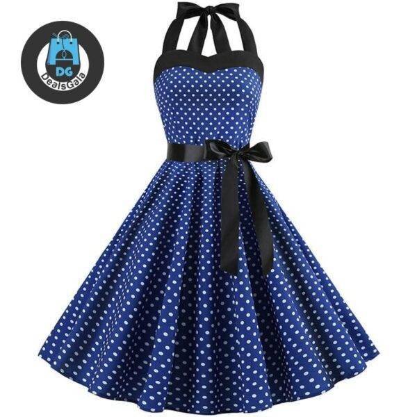 Women’s Retro Polka Dot Dress Women's Clothing and Accessories Dresses cb5feb1b7314637725a2e7: 565|566|567|568|569|570|571|572|573|574|575|576|873|pettiskirt black|pettiskirt white