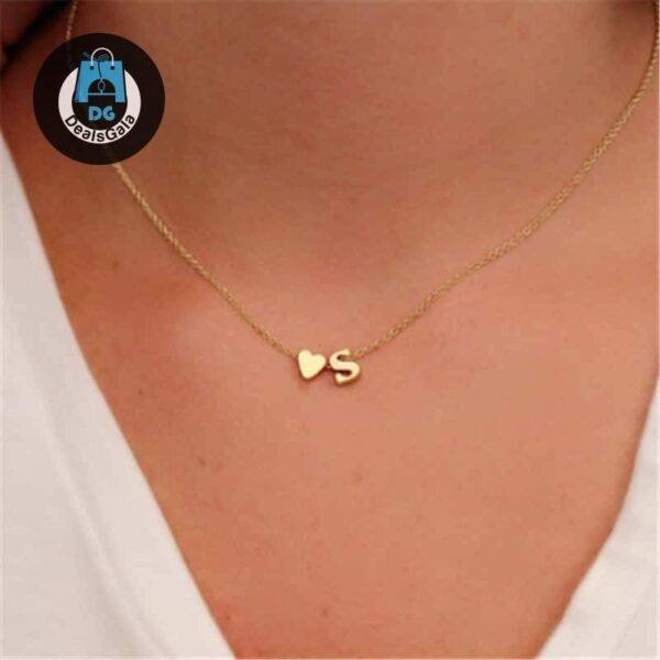 Women’s Heart and Letter Shaped Pendant Necklace Necklaces 8d255f28538fbae46aeae7: A|B|C|D|E|F|G|H|I|J|K|L|M|N|O|P|Q|R|S|T|U|V|W|X|Y|Z