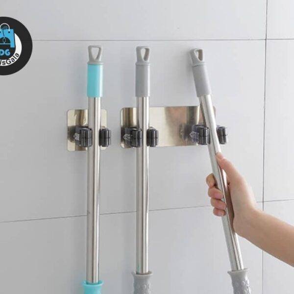 Wall Mounted Mop Organizer Home Equipment / Appliances Storage and Organization cb5feb1b7314637725a2e7: B-Double 1Pc|B-Single 1Pc|W-Double 1Pc|W-Single 1Pc