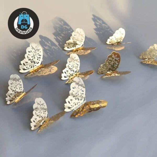 Wonderful 3D Butterfly Wall Stickers Wall Decor cb5feb1b7314637725a2e7: Glod A|Glod B|Glod C|silver A|silver B|silver C