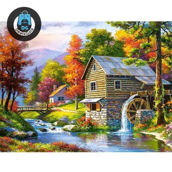 Village Landscape 5D Diamond Painting Mosaic Wall Decor Home Equipment / Appliances cb5feb1b7314637725a2e7: F878|F879|F880|F881