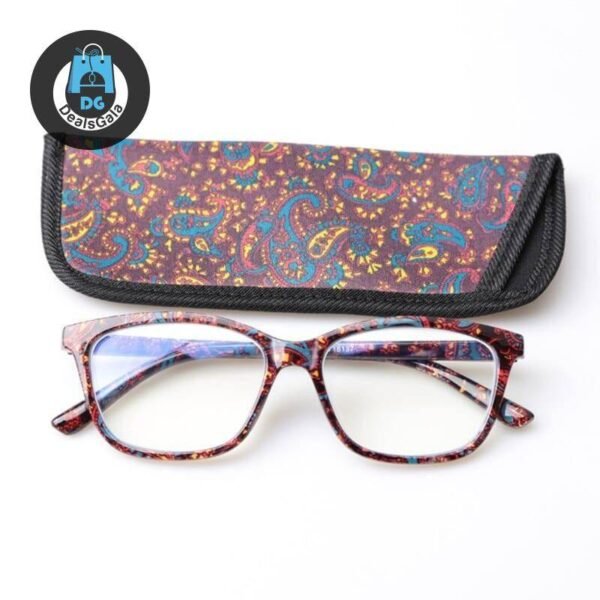 Women’s Anti-Blue Light Floral Pattern Eyeglasses Women's Glasses b355aebd2b662400dcb0d5: Blue Floral|Green Floral|Purple Floral|Tea Floral