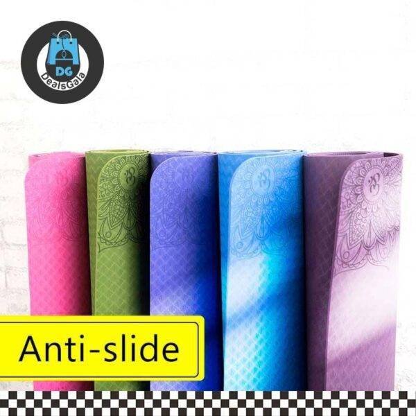 Anti Slip Yoga Mat Sports and Entertainment cb5feb1b7314637725a2e7: Blue|Green|green- dog|peacock blue- cat|peacock blue- flower|pink|Plum|VIOLET