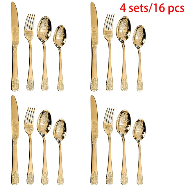 16pcs Gold