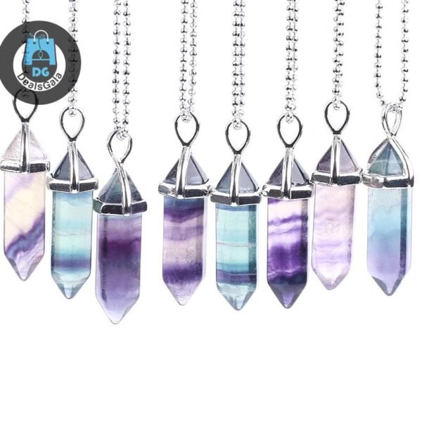 Unisex Colorful Fluorite Quartz Necklace a1fa27779242b4902f7ae3: 1|2|3|4|5|6